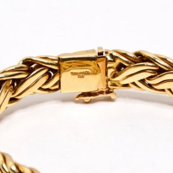 Vintage Tiffany & Co. 18k Yellow Gold Byzantine Bracelet - Picture 9 of 9